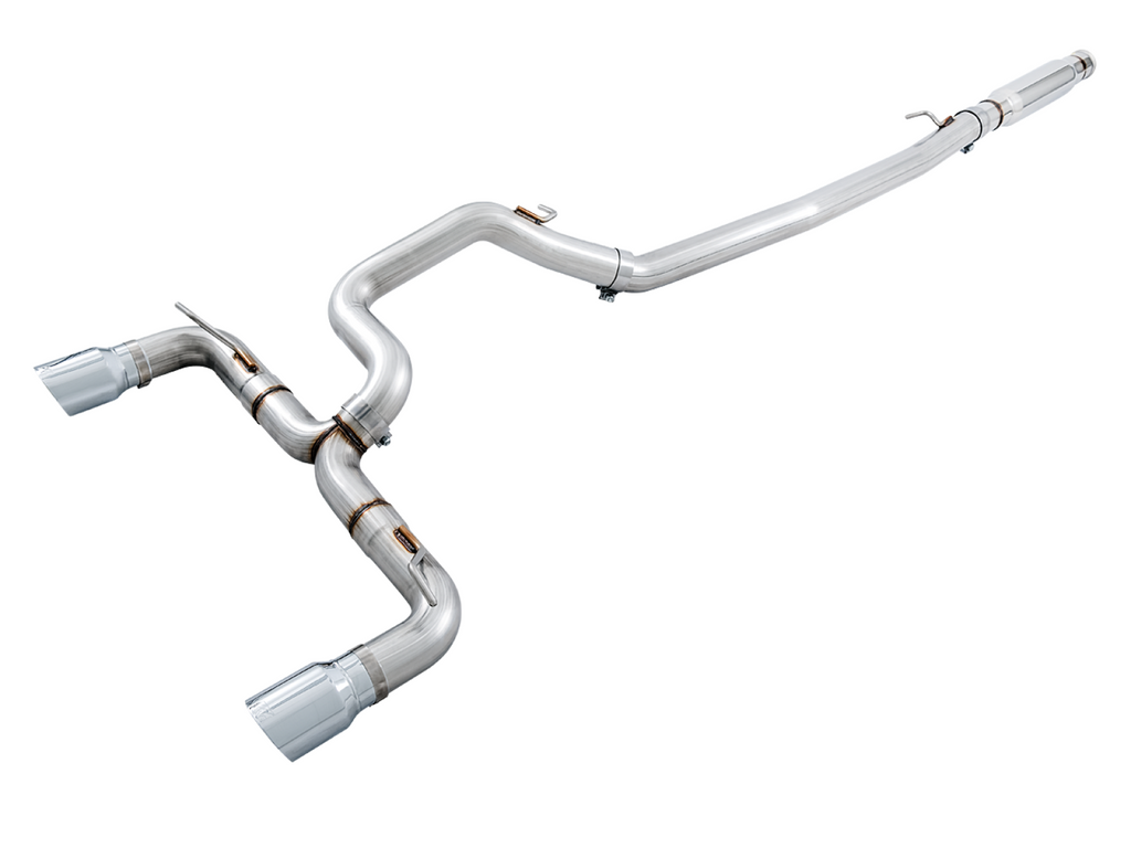 AWE Tuning AWE Track Edition Cat-back Exhaust for Ford Focus RS - Chrome Silver Tips