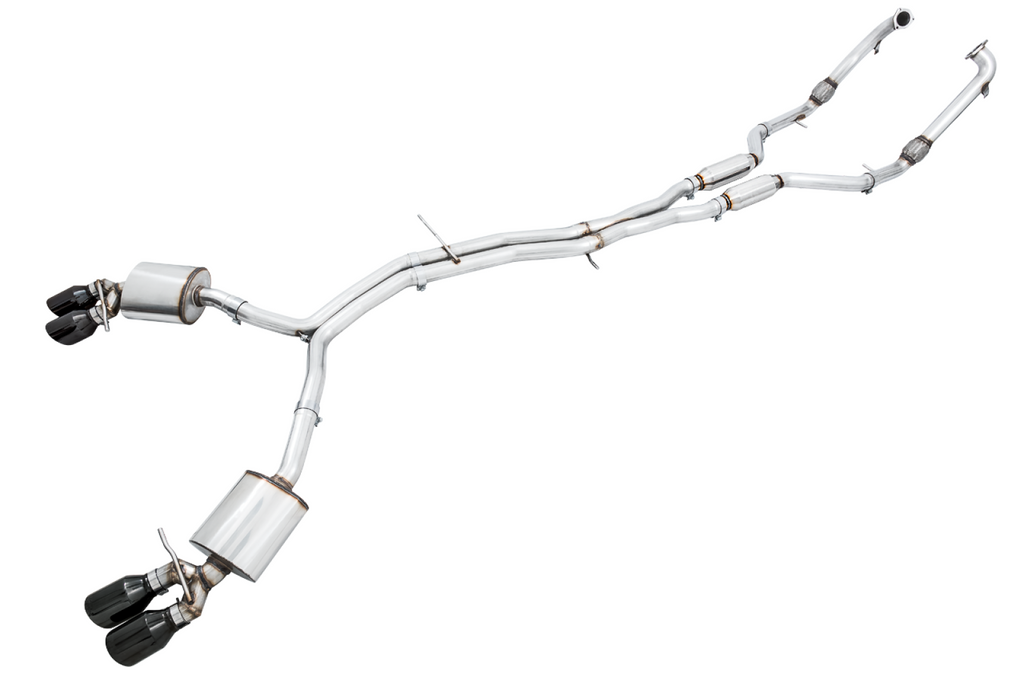 AWE Tuning AWE SwitchPath? Exhaust for Audi B9 S4 - Non-Resonated - Diamond Black 102mm Tips