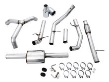 Load image into Gallery viewer, AWE Tuning AWE 0FG Catback Split Rear Exit Exhaust for 4th Gen Silverado/Sierra 1500 5.3L (Flat Bumper) - Dual Chrome Silver Tips