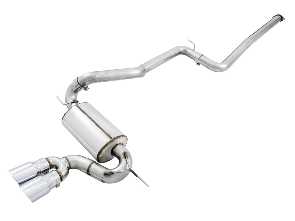 AWE Tuning AWE Touring Edition Cat-back Exhaust for Ford Focus ST - Non-Resonated - Chrome Silver Tips