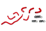 HPS Performance High Temp Reinforced Silicone Oil Cooler and Throttle Body Coolant Hose Kit, Red, 57-1857-RED