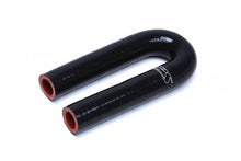 Load image into Gallery viewer, HPS 1.5&quot; ID High Temp 4-ply Reinforced Silicone 180 Degree U Bend Elbow Coupler Hose Black (38mm ID)
