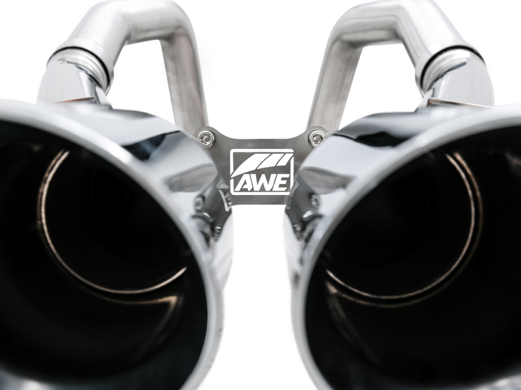 AWE Tuning AWE Track Edition Axle-back Exhaust for C7 Corvette Z06 / ZR1 / Grand Sport Manual - Chrome Silver Tips