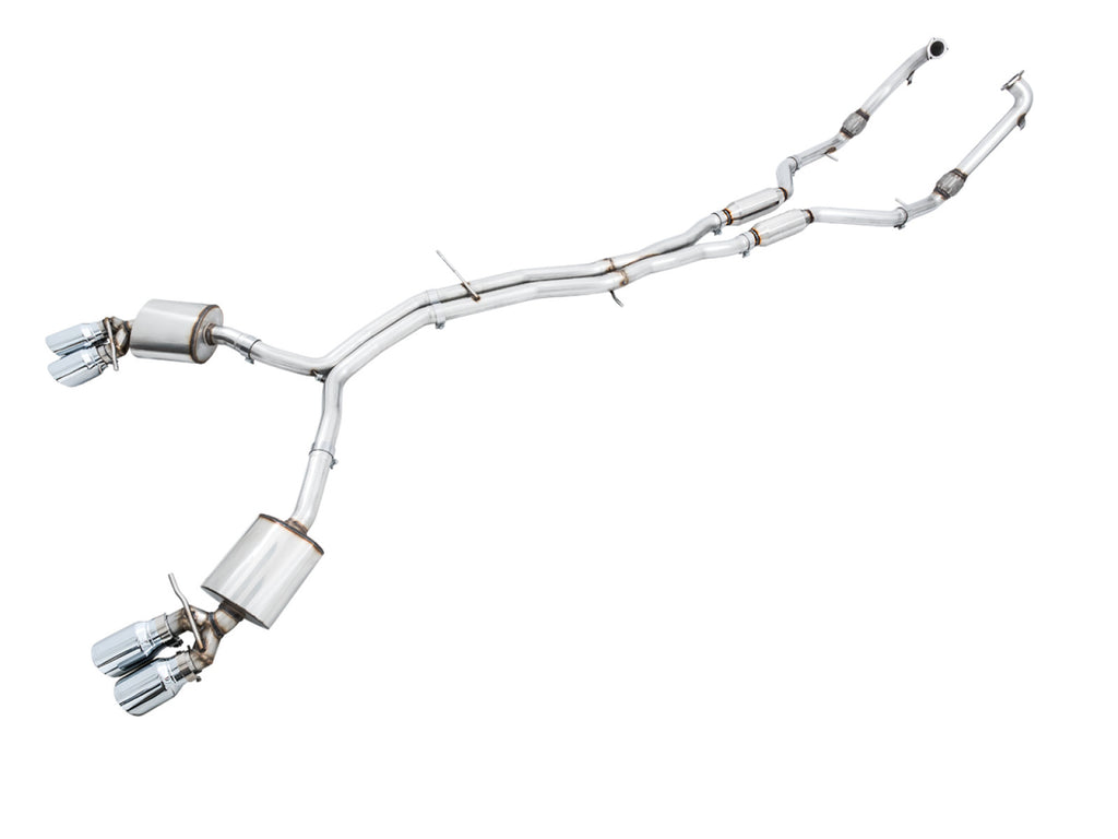 AWE Tuning AWE Touring Edition Exhaust for Audi B9 S5 Sportback - Non-Resonated (Silver 102mm Tips)