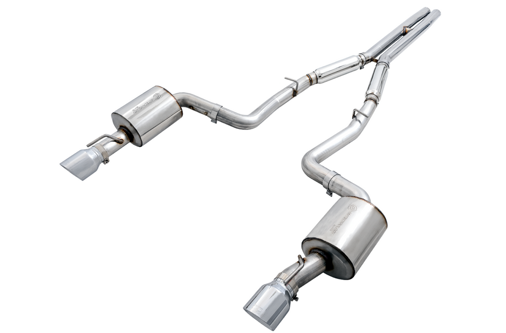 AWE Tuning AWE Touring Edition Exhaust for 15  Charger 6.4 / 6.2 SC - Non-Resonated - Chrome Silver Tips