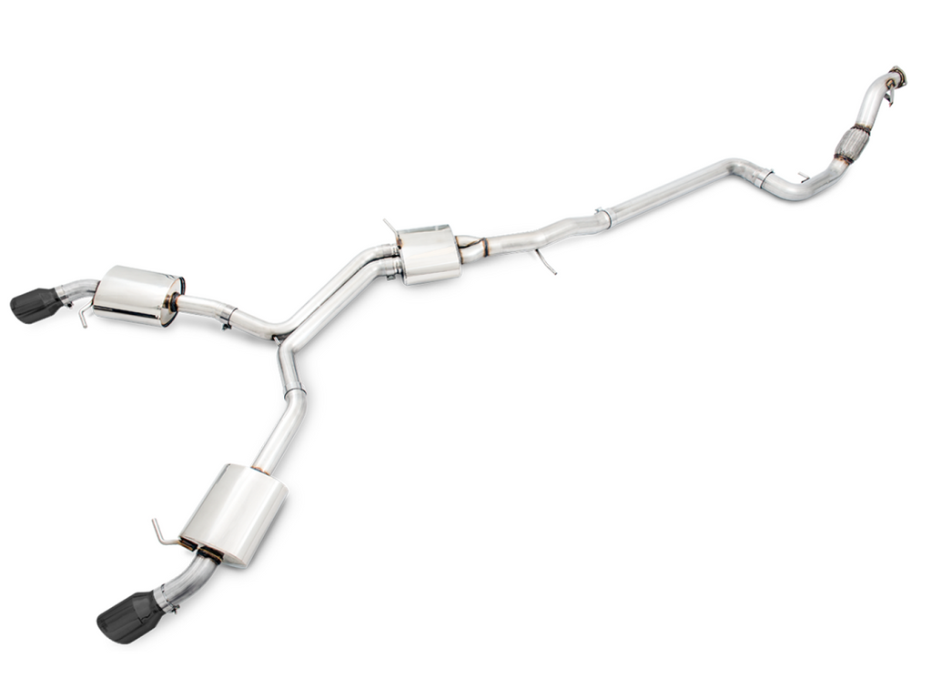 AWE Tuning AWE Touring Edition Exhaust for B9 A5, Dual Outlet - Diamond Black Tips (includes DP)