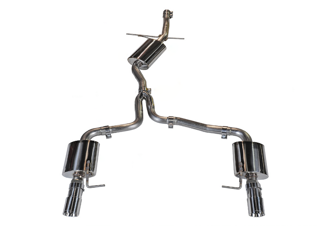 AWE Tuning AWE Touring Edition Exhaust for B8 A4 2.0T - Dual Outlet, Polished Silver Tips