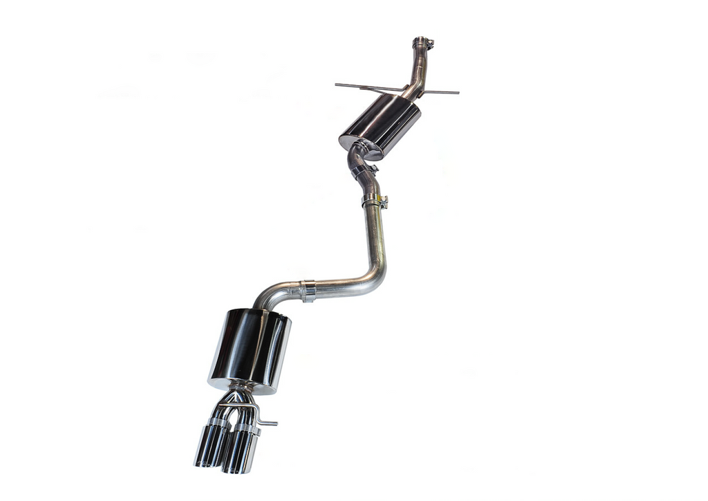 AWE Tuning AWE Touring Edition Exhaust for B8 A5 2.0T - Single Outlet, Polished Silver Tips