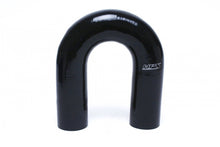 Load image into Gallery viewer, HPS 1.75&quot; ID High Temp 4-ply Reinforced Silicone 180 Degree U Bend Elbow Coupler Hose Black (45mm ID)