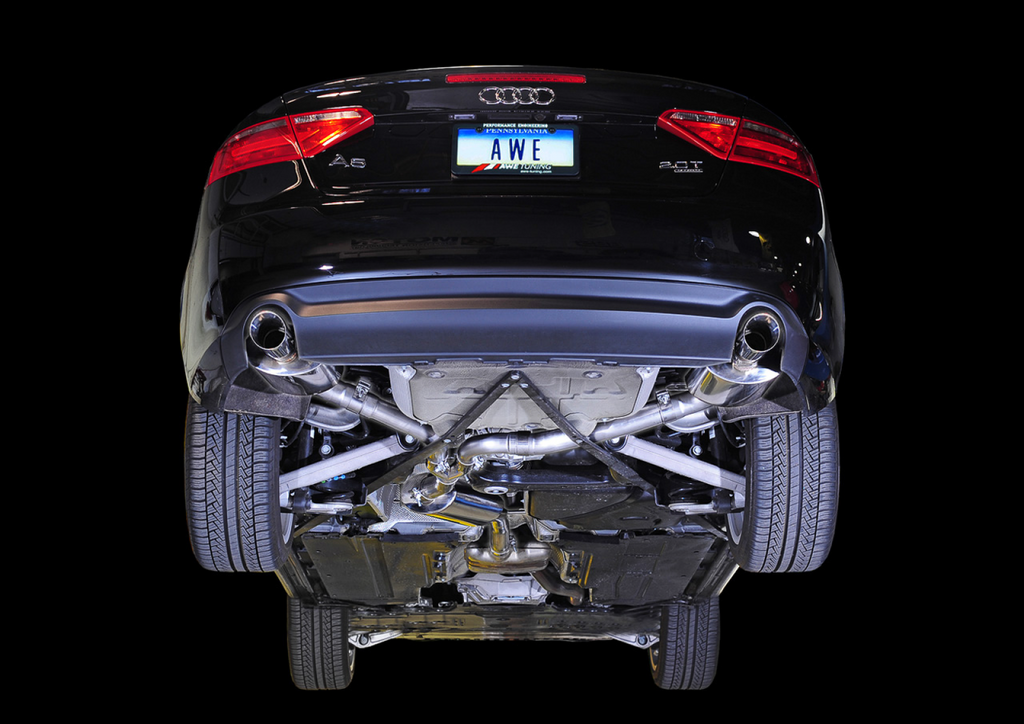 AWE Tuning AWE Touring Edition Exhaust for B8 A5 2.0T - Dual Outlet, Polished Silver Tips