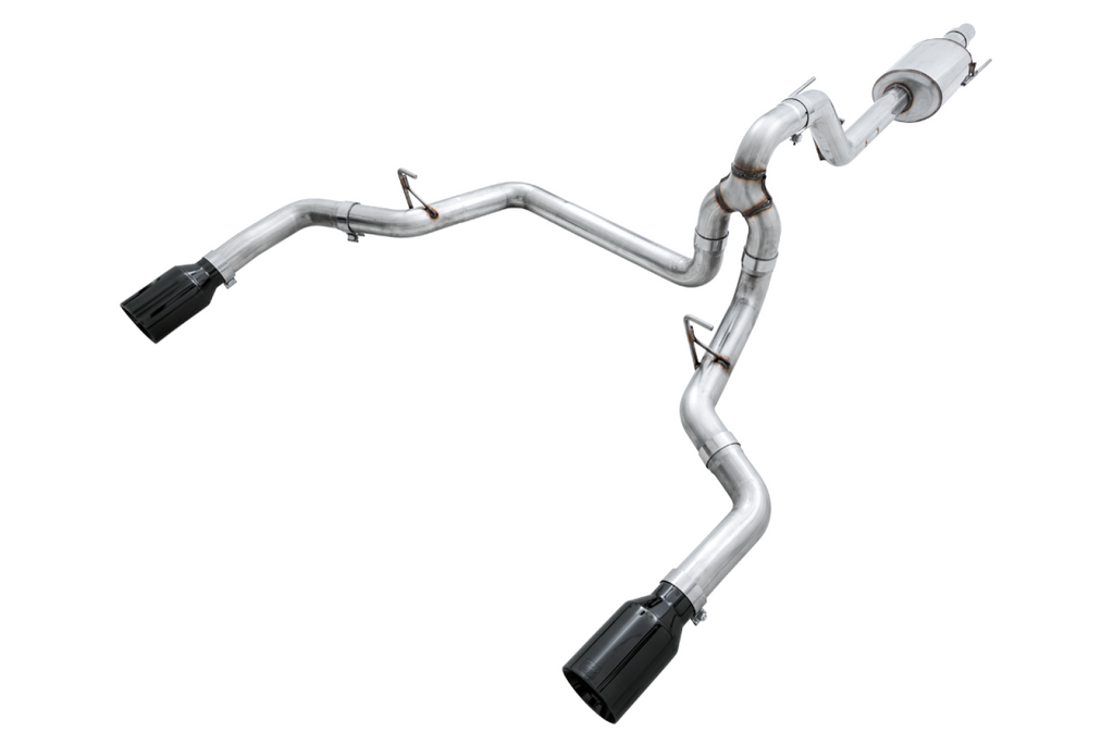 AWE Tuning AWE 0FG Dual Exit Exhaust for 15+ F-150 - 5" Diamond Black Tips