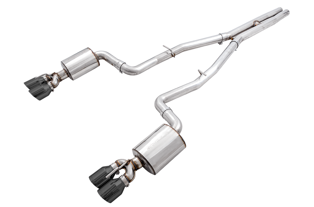 AWE Tuning AWE Touring Edition Exhaust for 15  Challenger 5.7 - Non-Resonated - Diamond Black Quad Tips