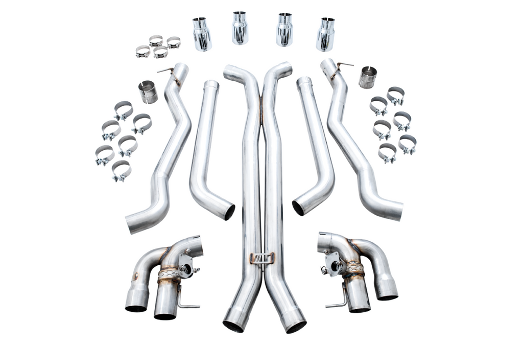 AWE Tuning AWE SwitchPath? Cat-Back Exhaust for BMW F90 M5 - Chrome Silver Tips