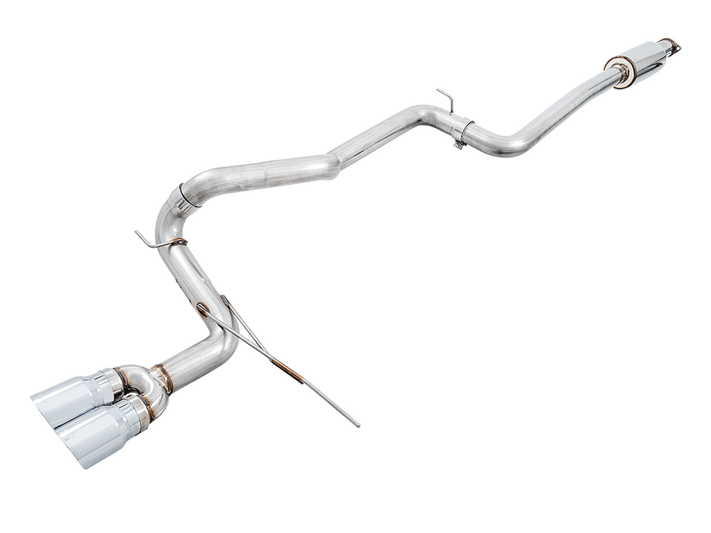 AWE Tuning AWE Track Edition Cat-back Exhaust for Ford Focus ST - Chrome Silver Tips