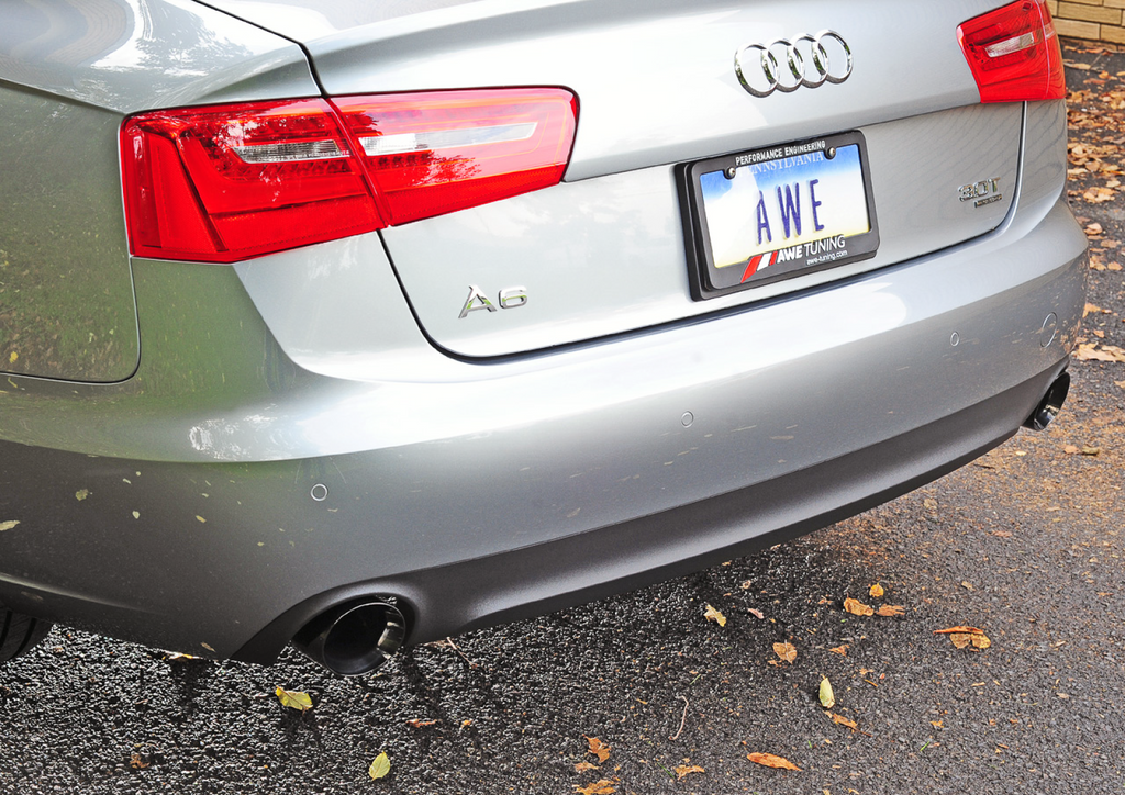 AWE Tuning AWE Touring Edition Exhaust for Audi C7 A6 3.0T - Dual Outlet, Diamond Black Tips