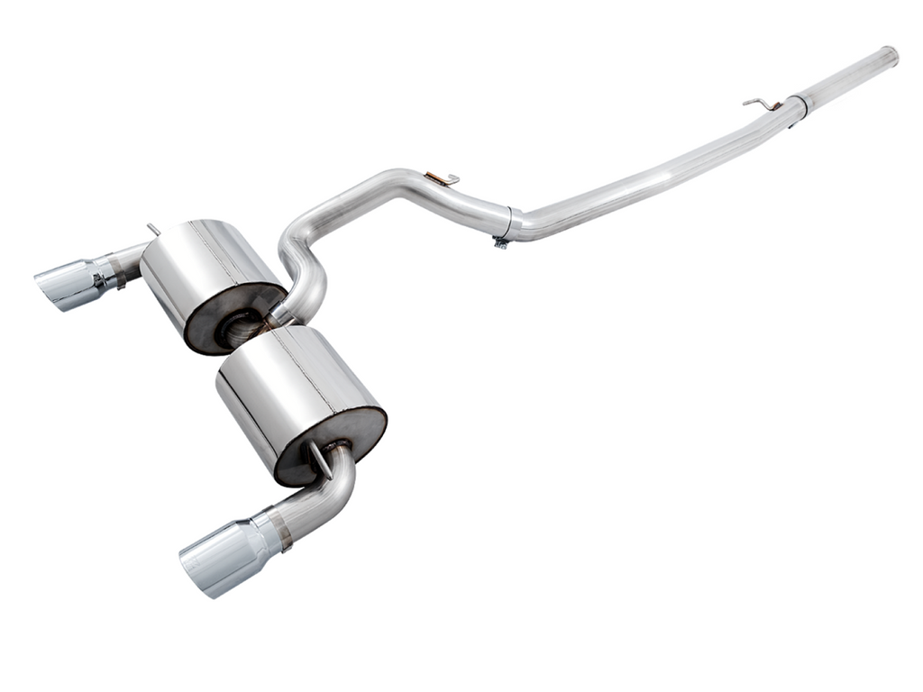 AWE Tuning AWE Touring Edition Cat-back Exhaust for Ford Focus RS- Non-Resonated - Chrome Silver Tips