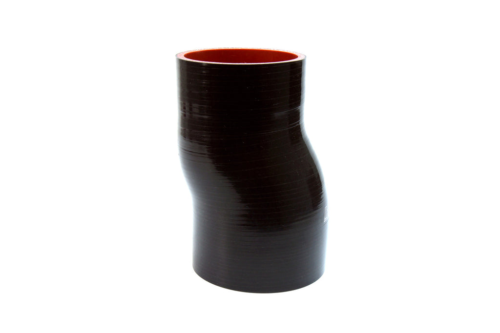 HPS 2.5" ID , 6" Long High Temp 4-ply Reinforced Silicone Offset Coupler Hose Black (63mm ID , 152mm Length)