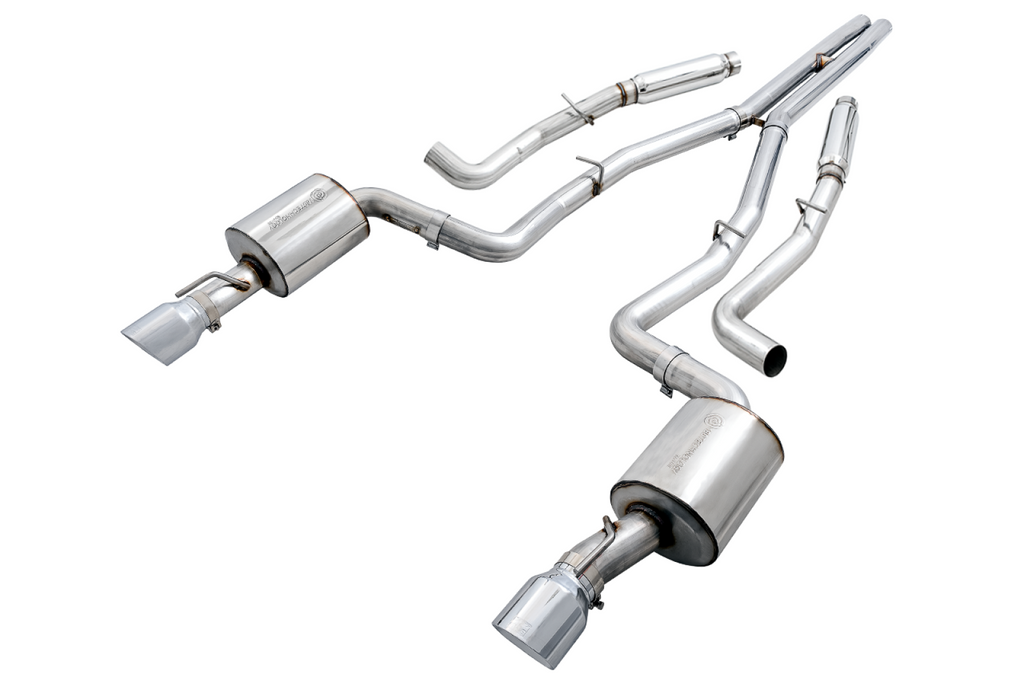 AWE Tuning AWE Touring Edition Exhaust for 17  Charger 5.7 - Non-Resonated - Chrome Silver Tips