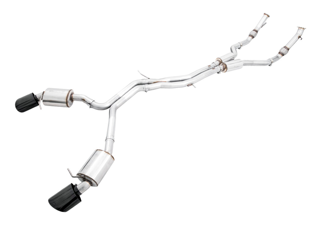 AWE Tuning AWE Touring Edition Exhaust for Audi B9 RS 5 - Resonated for Performance Catalysts - Diamond Black RS-style Tips