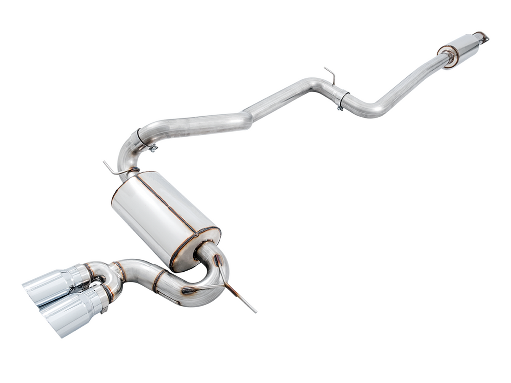 AWE Tuning AWE Touring Edition Cat-back Exhaust for Ford Focus ST - Resonated - Chrome Silver Tips