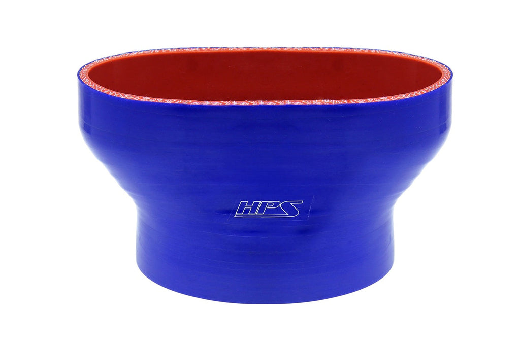 HPS Oval to Round Silicone Reducer Coupler Hose for Ford 60mm Throttle Body M-9926-MSVT to 5 inch Tubing Blue