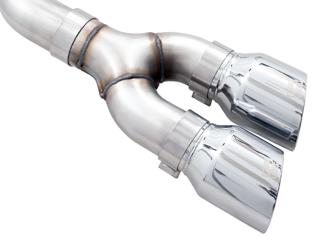 AWE Tuning AWE 0FG Dual Side Exit Exhaust for '21+ Ford F150 - 4.5" Chrome Silver Tips