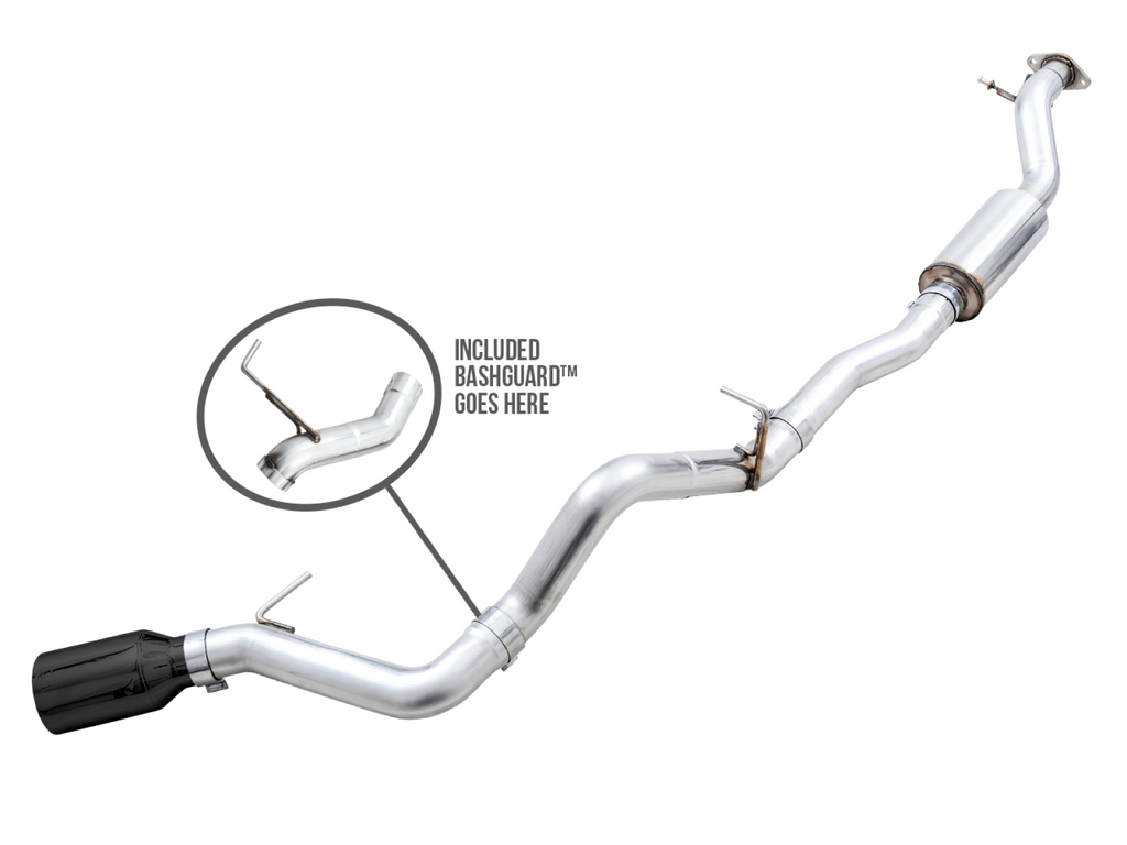 AWE Tuning AWE 0FG Catback Exhaust for Ford Bronco with BashGuard - Single 5" Diamond Black Tip