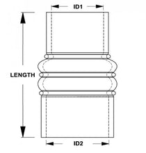 Load image into Gallery viewer, HPS 3&quot; - 3.5&quot; ID , 6&quot; Long High Temp 4-ply Reinforced Silicone CAC Coupler Hose Cold Side (76mm - 89mm ID , 152mm Length)