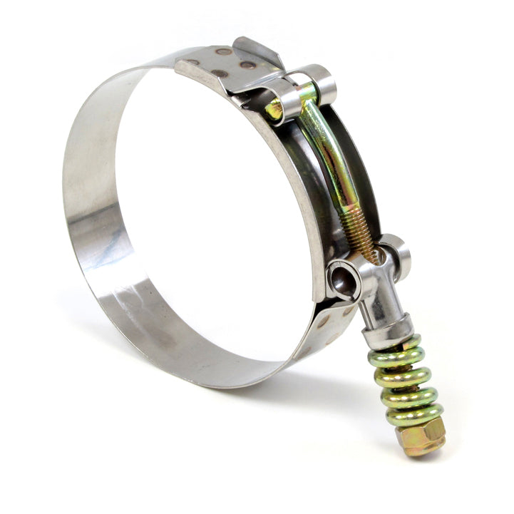 HPS Stainless Steel Spring Loaded T-Bolt Clamp Size 116 for 4.25 inch ID hose - Effective Size: 4.5 inch-4.8 inch