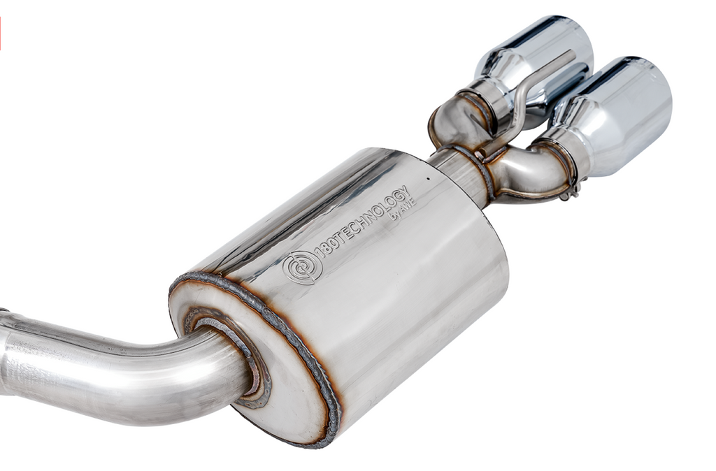 AWE Tuning AWE Touring Edition Exhaust for 15  Challenger 5.7 - Non-Resonated - Chrome Silver Quad Tips