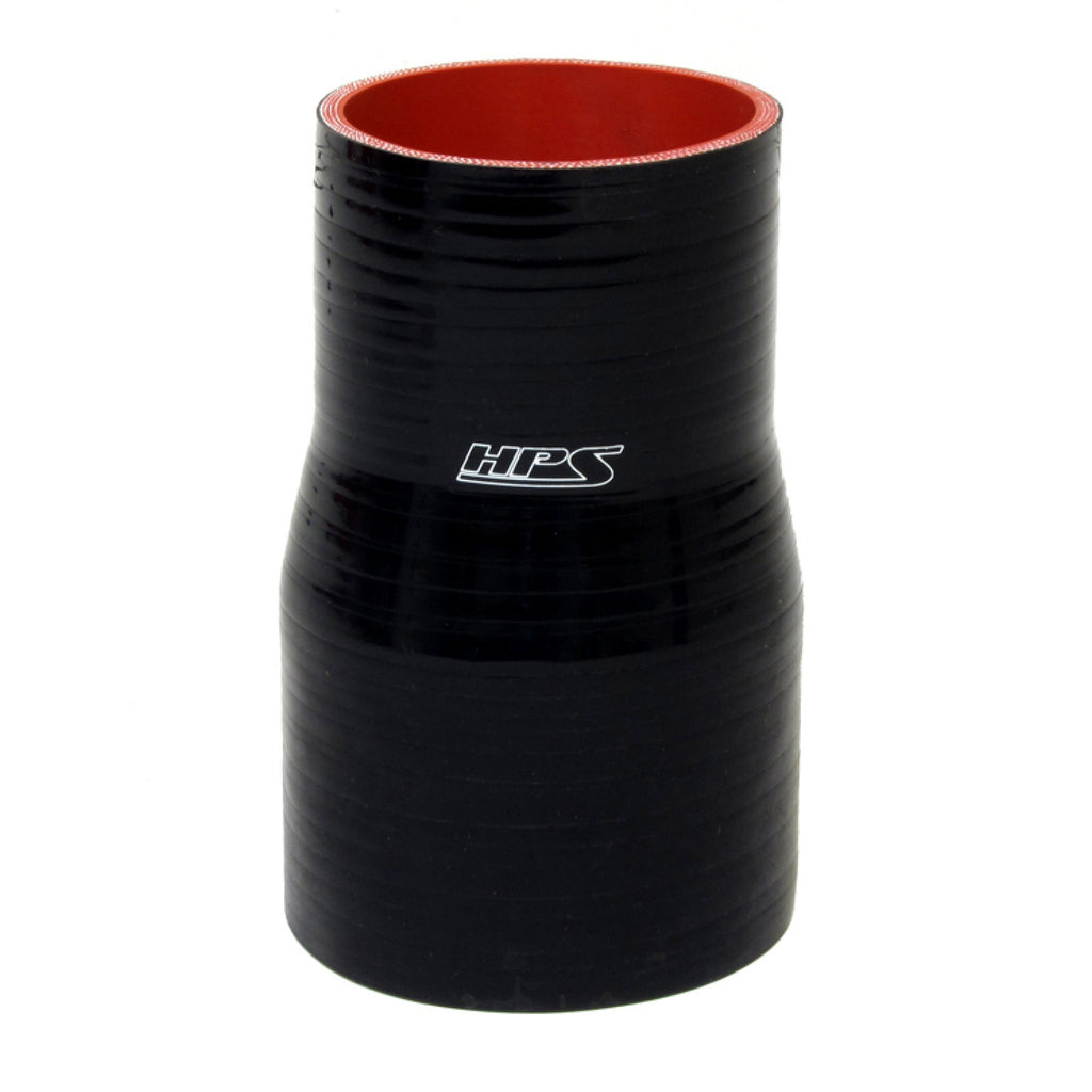 HPS 4" - 6" ID , 6" Long High Temp 4-ply Reinforced Silicone Reducer Coupler Hose Black (102mm - 152mm ID , 152mm Length)