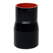 Load image into Gallery viewer, HPS 4&quot; - 6&quot; ID , 6&quot; Long High Temp 4-ply Reinforced Silicone Reducer Coupler Hose Black (102mm - 152mm ID , 152mm Length)