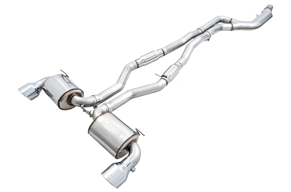 AWE Tuning AWE Resonated Touring Edition Exhaust for A90 Supra - 5" Chrome Silver Tips