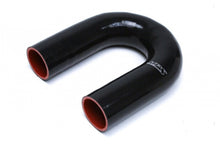 Load image into Gallery viewer, HPS 1.75&quot; ID High Temp 4-ply Reinforced Silicone 180 Degree U Bend Elbow Coupler Hose Black (45mm ID)