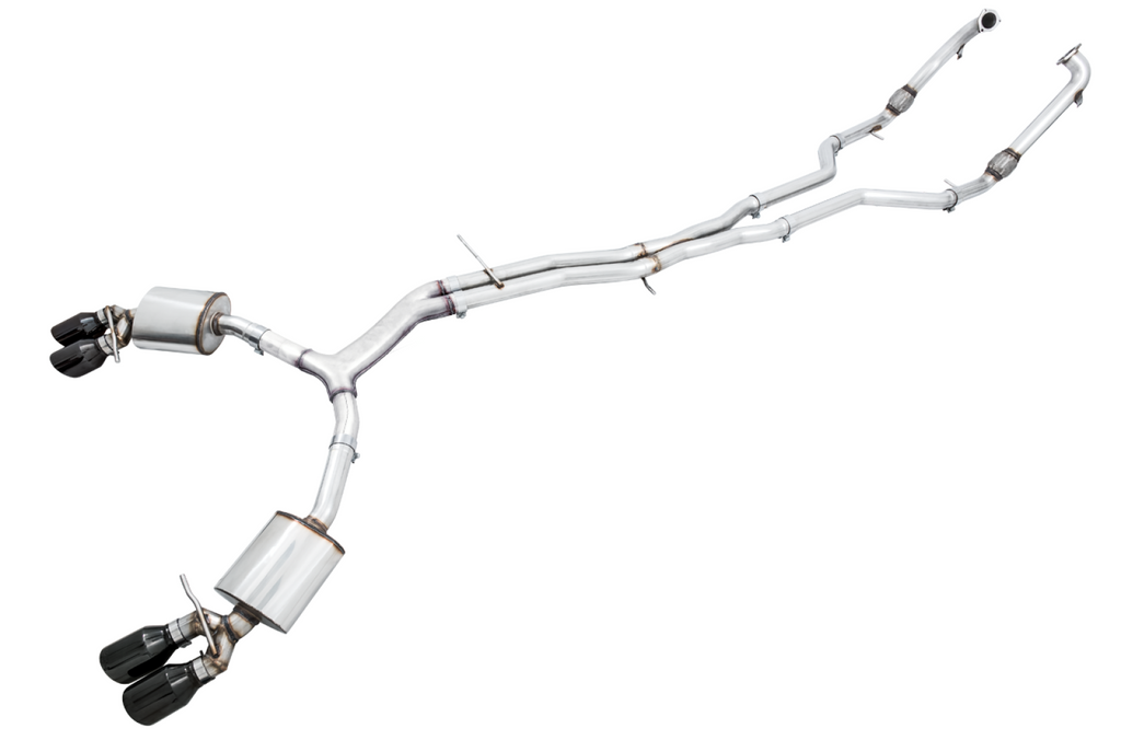 AWE Tuning AWE Touring Edition Exhaust for Audi B9 S5 Sportback - Non-Resonated (Black 90mm Tips)