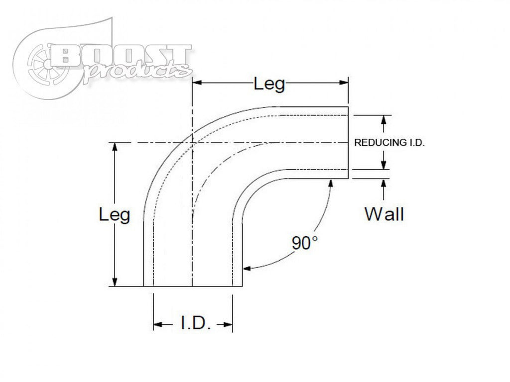 BOOST Products Silicone Reducer Elbow 90 Degrees, 3-1/8" - 2-3/4" ID, Blue