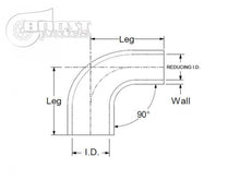 Load image into Gallery viewer, BOOST Products Silicone Reducer Elbow 90 Degrees, 3-1/8&quot; - 2-3/4&quot; ID, Blue