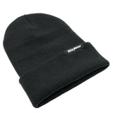 HAT; KNIT; BLACK; FOLD CUFF; AUTOMETER