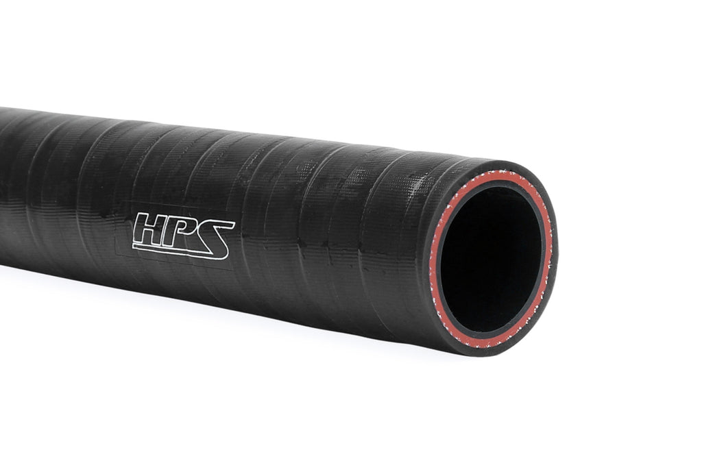 HPS 1" (25mm), FKM Lined Oil Resistant High Temperature Reinforced Silicone Hose, 9 Feet, Black