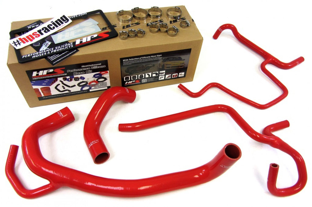 HPS Red Reinforced Silicone Radiator Hose Kit for Dodge 12-13 Charger SRT8 6.4L V8