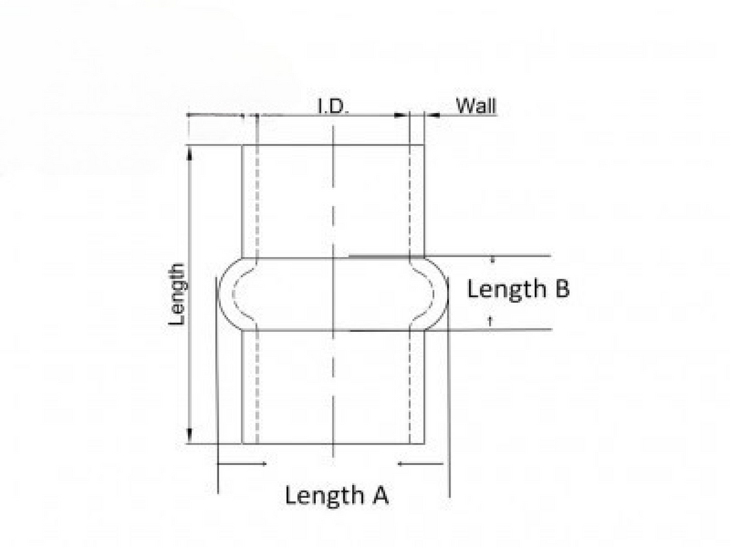 BOOST Products Silicone Coupler with single Hump, 2-3/8" ID, Black