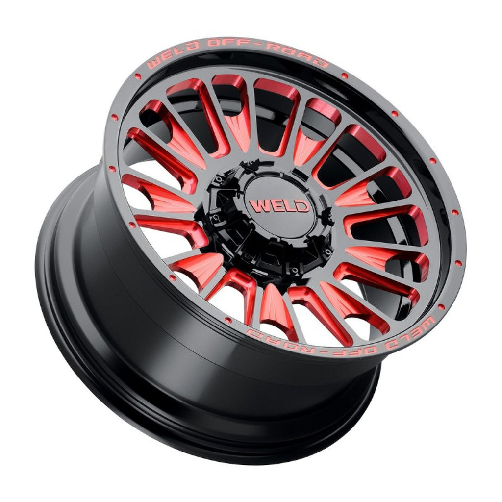 WELD Off-Road 20x10 Scorch 5x139.7 5x150 ET-18 BS4.75 Gloss BLK MIL RED 110.2 Wheel