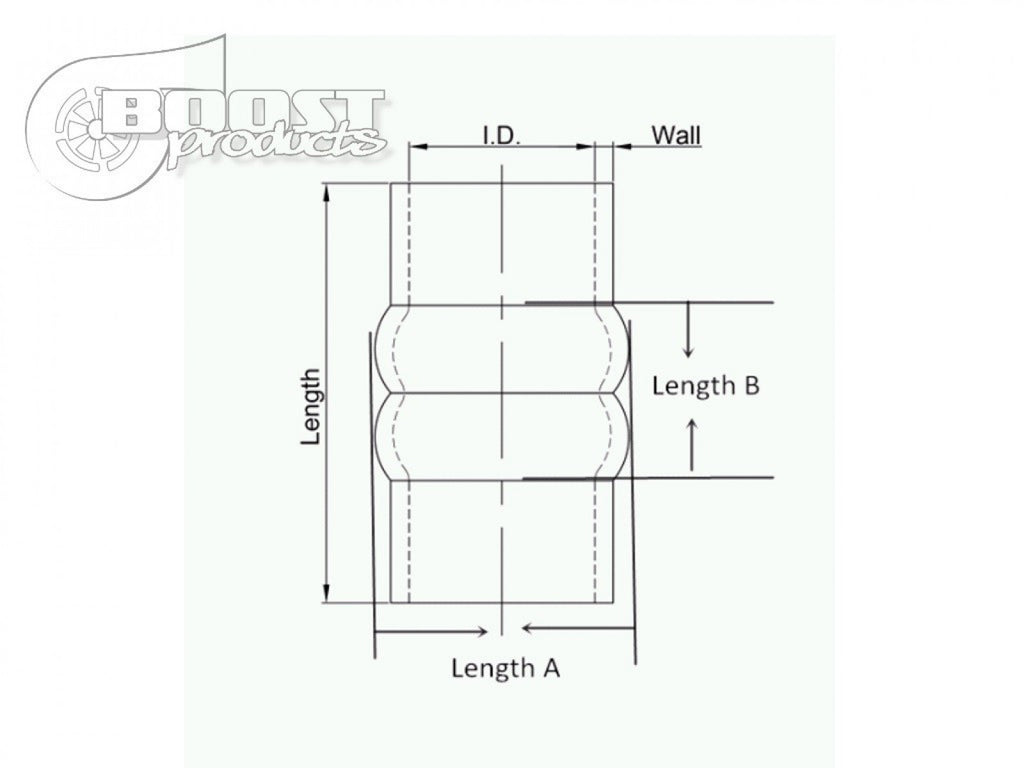 BOOST Products Silicone Coupler with Double Hump, 2-3/4" ID , Blue