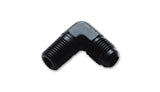 90 Degree Adapter Fitting; Size: -3AN x 1/8in. NPT; Aluminum; Anodized Black;