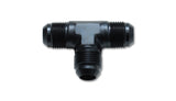 Flare Tee Adapter Fitting; Size: -3AN; 6061 Aluminum; Anodized Black;