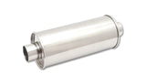 STREETPOWER Round Muffler; 2.5 in. Inlet/Outlet; Center/Center; w/5 in. Tip;