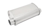 STREETPOWER Oval Muffler; 2.5 in. Inlet/Outlet;