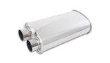 STREETPOWER Oval Muffler; 2.50 in. Inlet/Outlet I.D.;