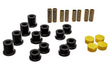 Control Arm Bushing Set; Black; Front; Performance Polyurethane;