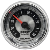 GAUGE; VAC/BOOST; 2 1/16in.; 30INHG-30PSI; MECHANICAL; AMERICAN MUSCLE